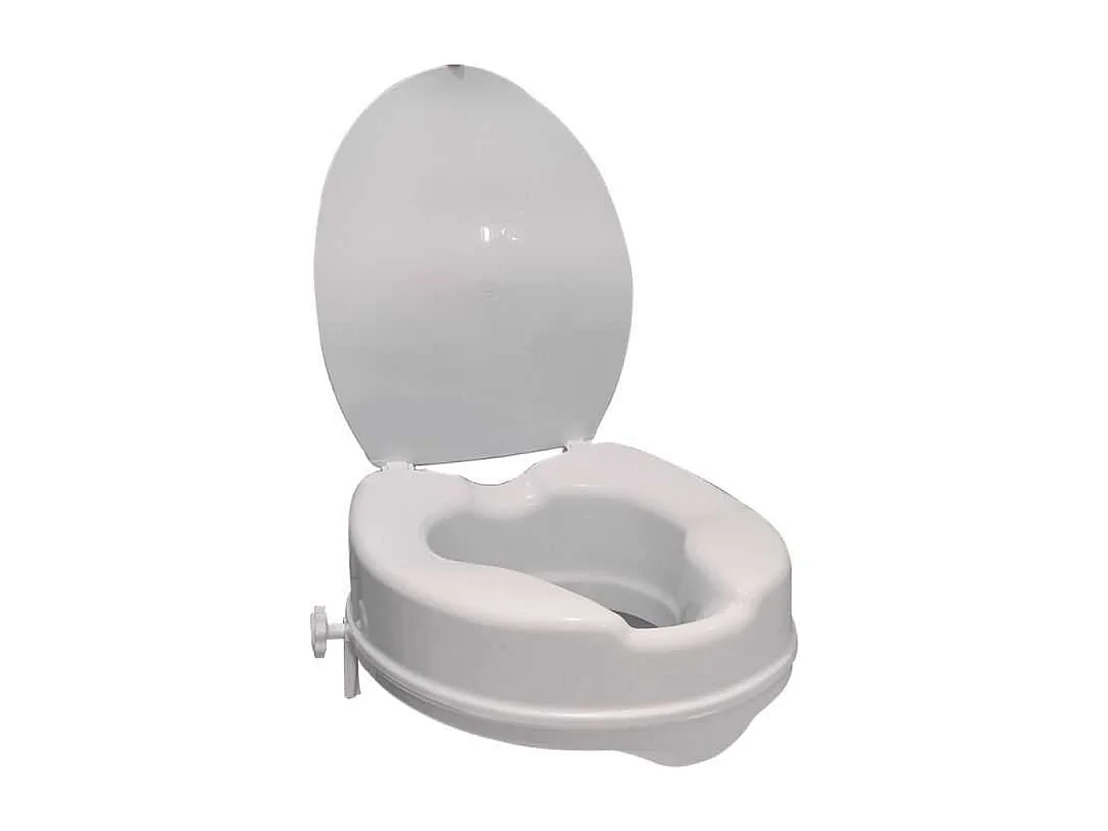 Réhausse WC PMR PELLET plastique blanc avec abattant 10 cm