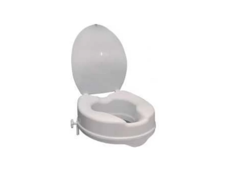 Réhausse WC PMR PELLET plastique blanc avec abattant 10 cm