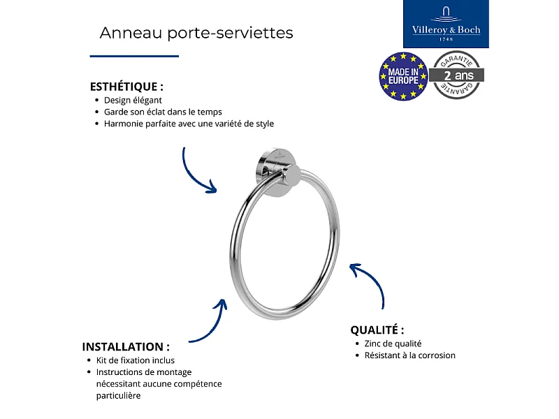 Anneau porte-serviettes VILLEROY ET BOCH Elements - Tender
