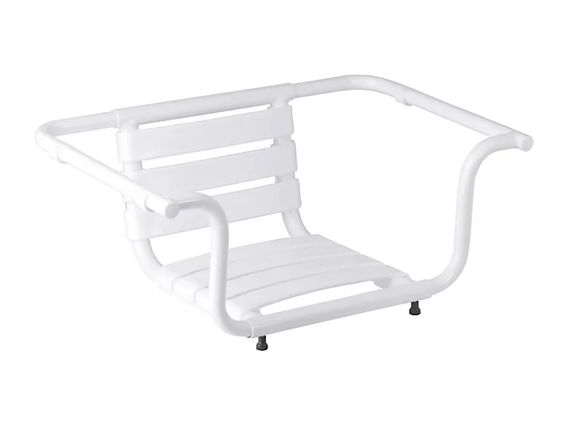 Siège de baignoire PMR PELLET aluminium époxy blanc avec dossier
