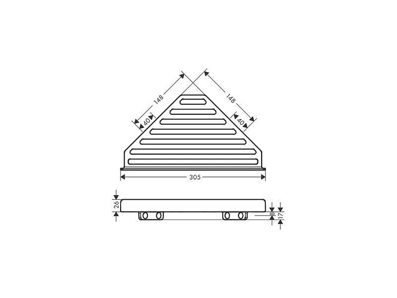 Tablette d'angle HANSGROHE AddStoris chromé