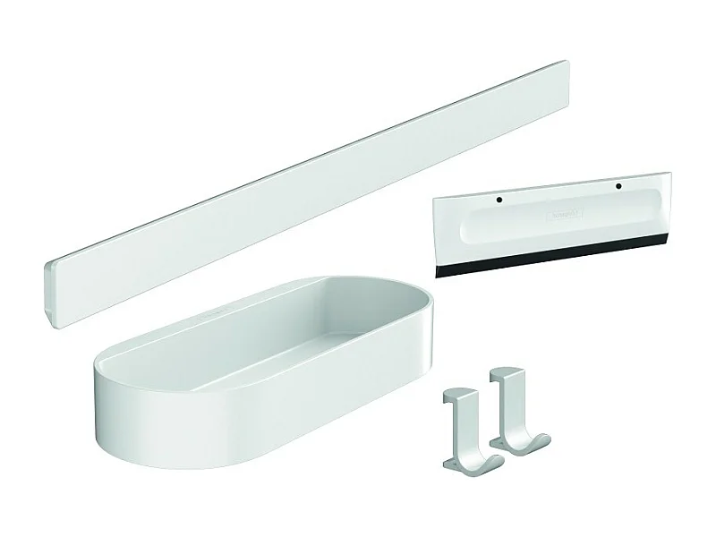 HANSGROHE Ensemble d'accessoires pour la baignoire blanc mat WallStoris