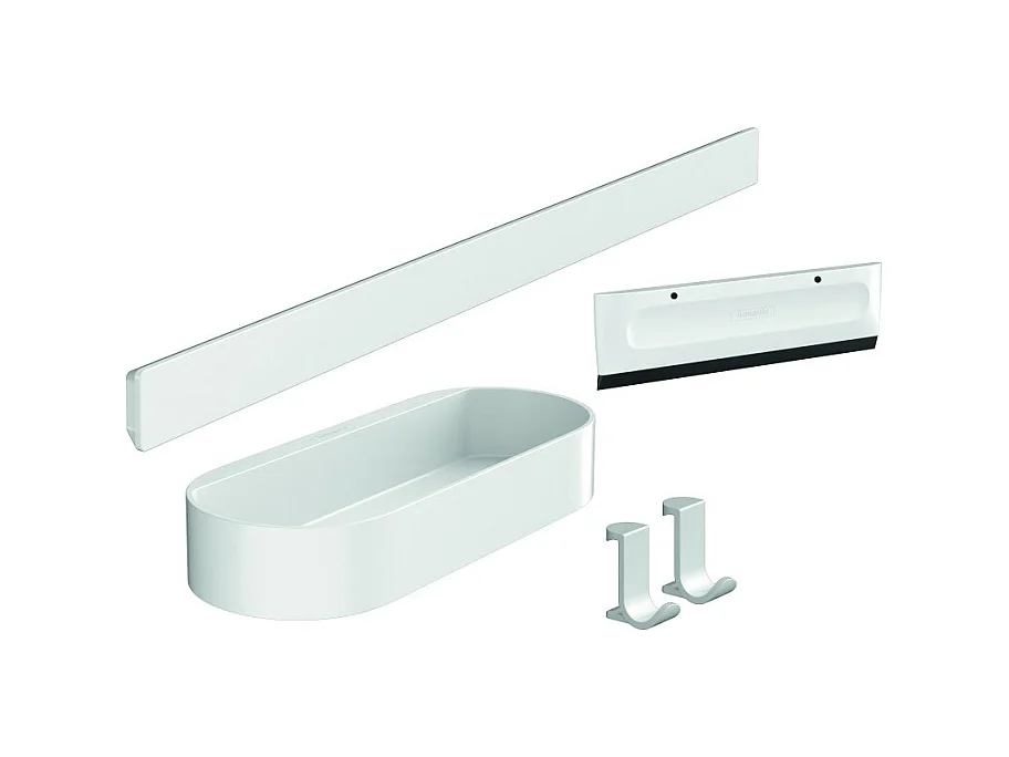HANSGROHE Ensemble d'accessoires pour la baignoire blanc mat WallStoris