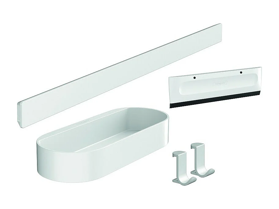 HANSGROHE Ensemble d'accessoires pour la baignoire blanc mat WallStoris