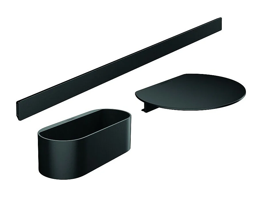 Set de 3 accesorios de baño Negro mate HANSGROHE WallStoris