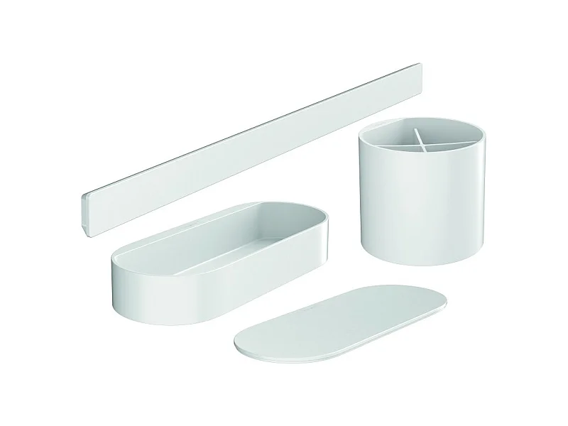 Lot de 4 accessoires pour la salle de bains Blanc mat HANSGROHE WallStoris