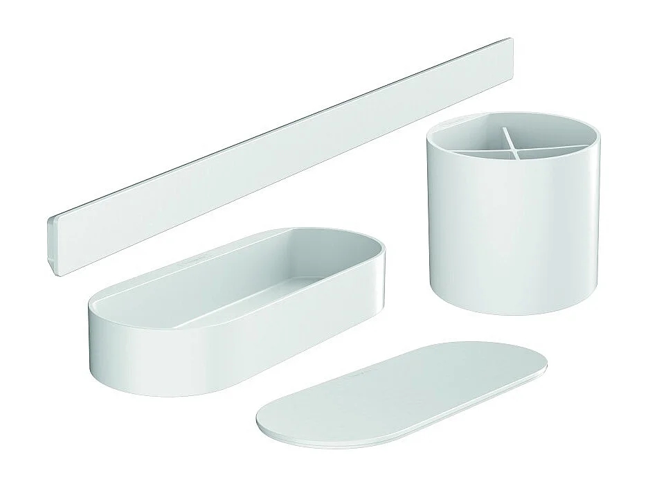 Lot de 4 accessoires pour la salle de bains Blanc mat HANSGROHE WallStoris