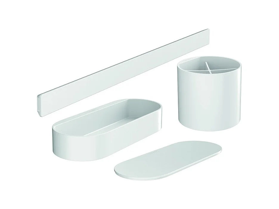 Lot de 4 accessoires pour la salle de bains Blanc mat HANSGROHE WallStoris