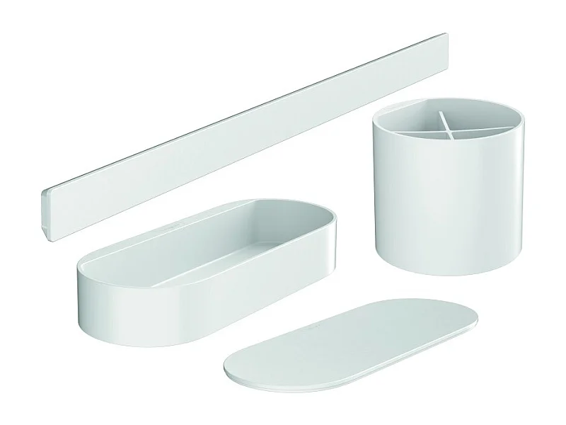 Lot de 4 accessoires pour la salle de bains Blanc mat HANSGROHE WallStoris