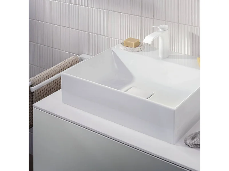 Porte-serviettes HANSGROHE AddStoris double branche 45 cm blanc mat