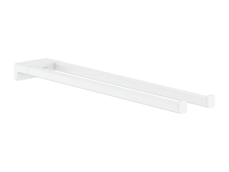 Porte-serviettes HANSGROHE AddStoris double branche 45 cm blanc mat