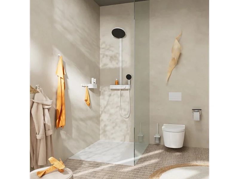 HANSGROHE Gancho simple blanco mate AddStoris
