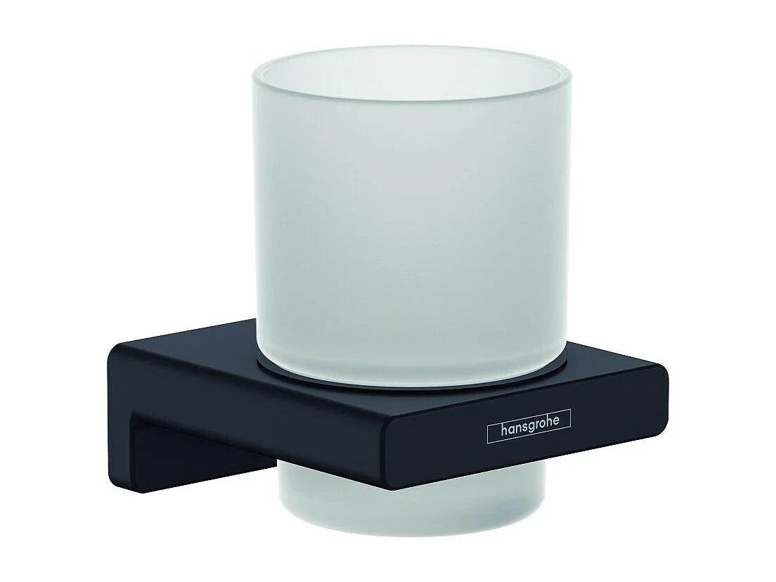 HANSGROHE Soporte de cristal negro mate AddStoris