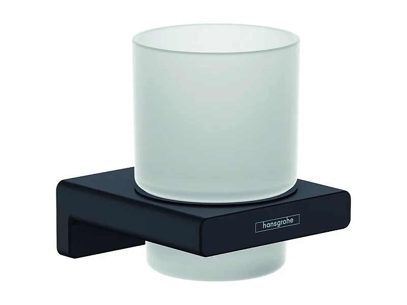HANSGROHE Soporte de cristal negro mate AddStoris