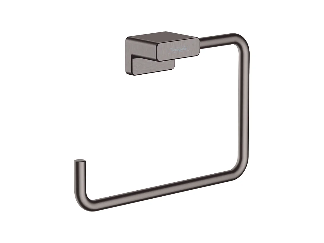 Anneau porte-serviette HANSGROHE AddStoris noir chromé brossé