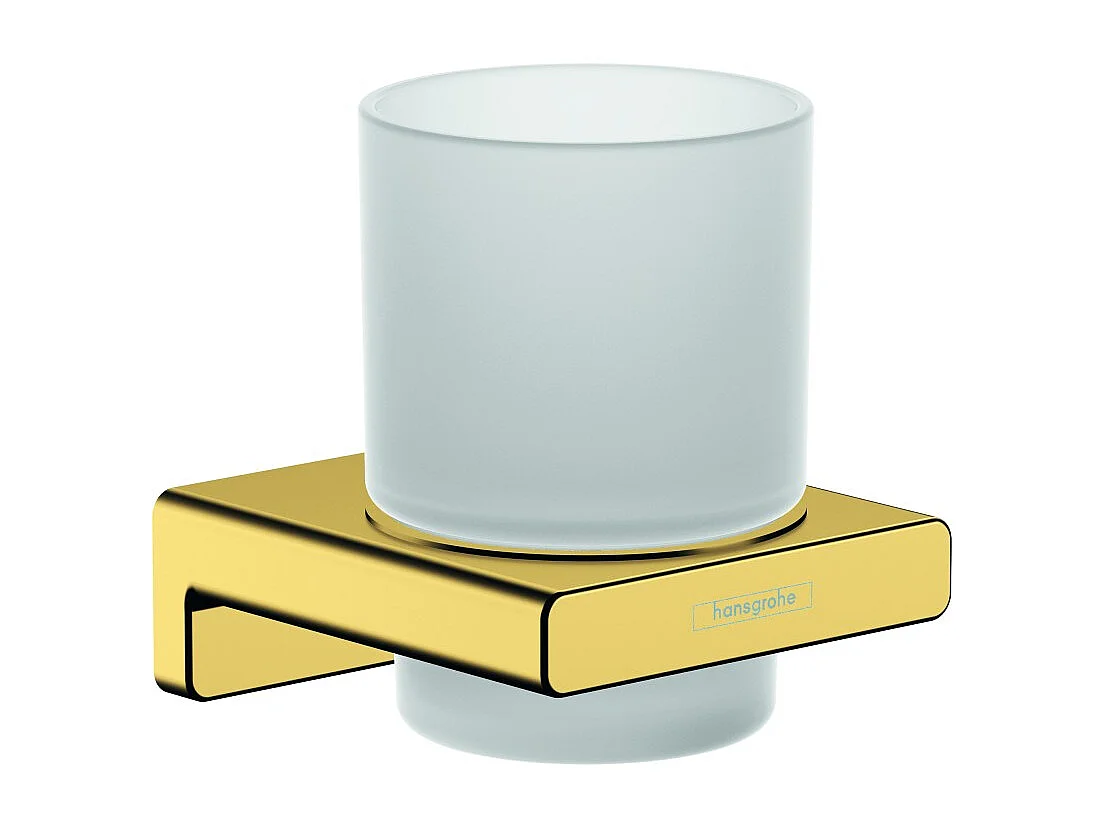 HANSGROHE Soporte para vasos aspecto dorado pulido AddStoris