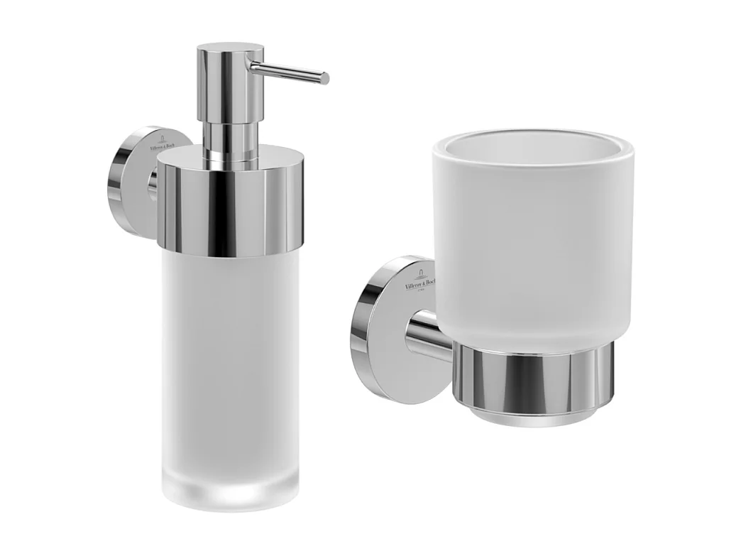 Porte-verre + Distributeur de savon VILLEROY & BOCH Elements Tender