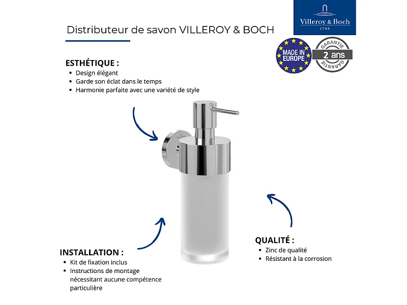Porte-verre + Distributeur de savon VILLEROY & BOCH Elements Tender