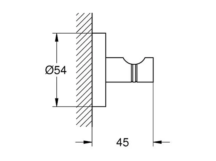 Patère murale GROHE Start noir mat + microfibre