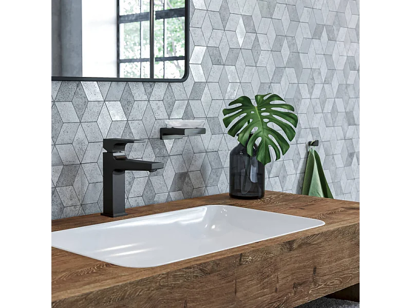 HANSGROHE Crochet simple noir chromé brossé AddStoris