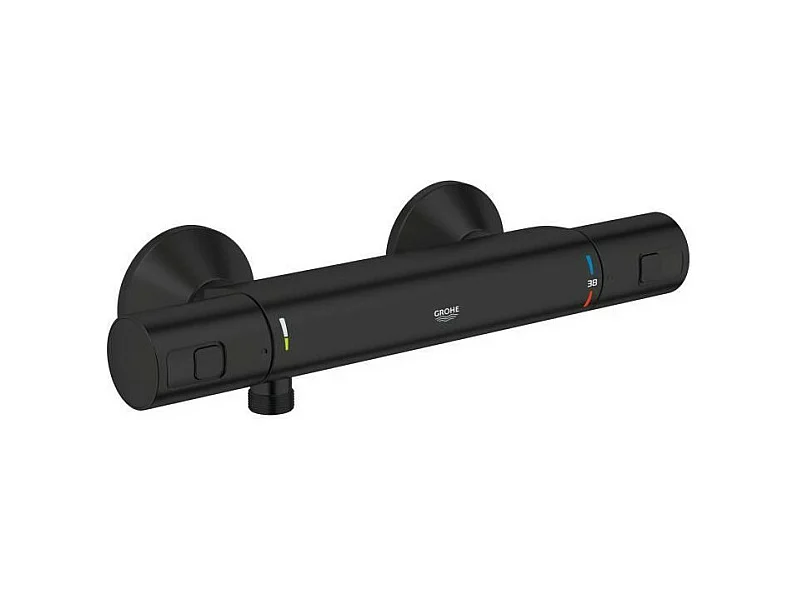 Mitigeur thermostatique douche - GROHE Precision Start - 345942430 - Noir mat - Montage mural apparent - Economie d'eau