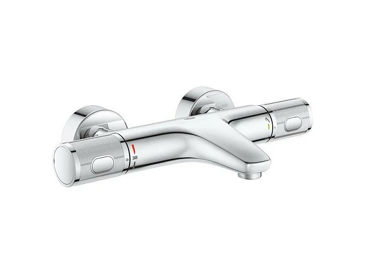 GROHE Mitigeur thermostatique douche Precision Feel, montage mural, indicateur de temperature, filtres integres, chrome, 3478800