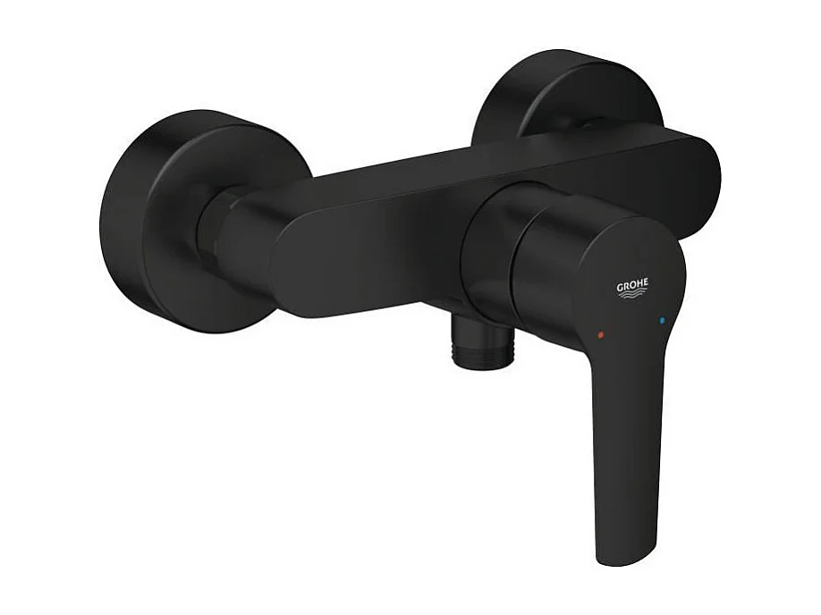 Misturador de chuveiro GROHE Start Preto Fosco - Tecnologia de ajuste constante de temperatura e fluxo - Montagem de parede aparente