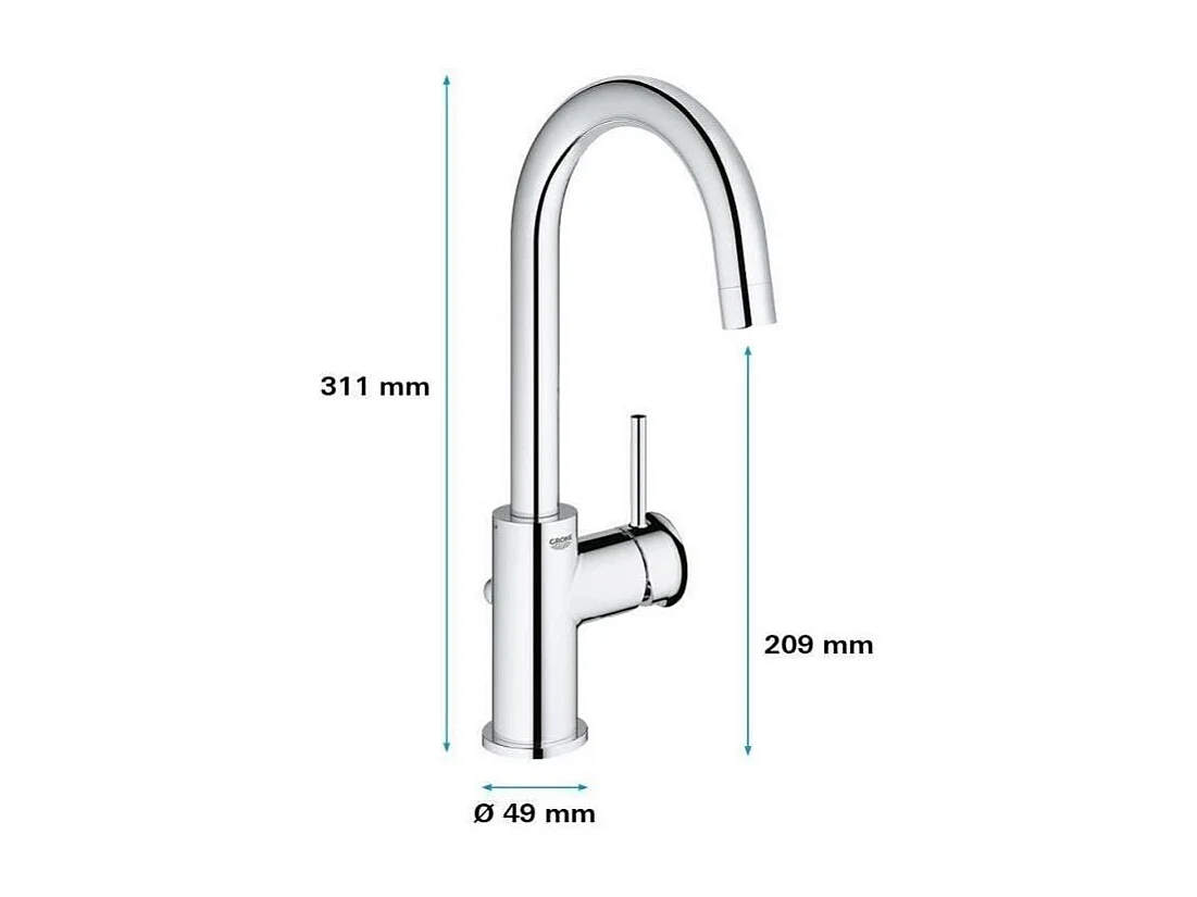 GROHE - Mitigeur monocommande Lavabo - Taille L