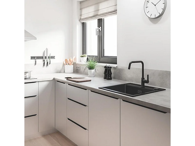 Robinet de cuisine GROHE Start bec haut noir mat