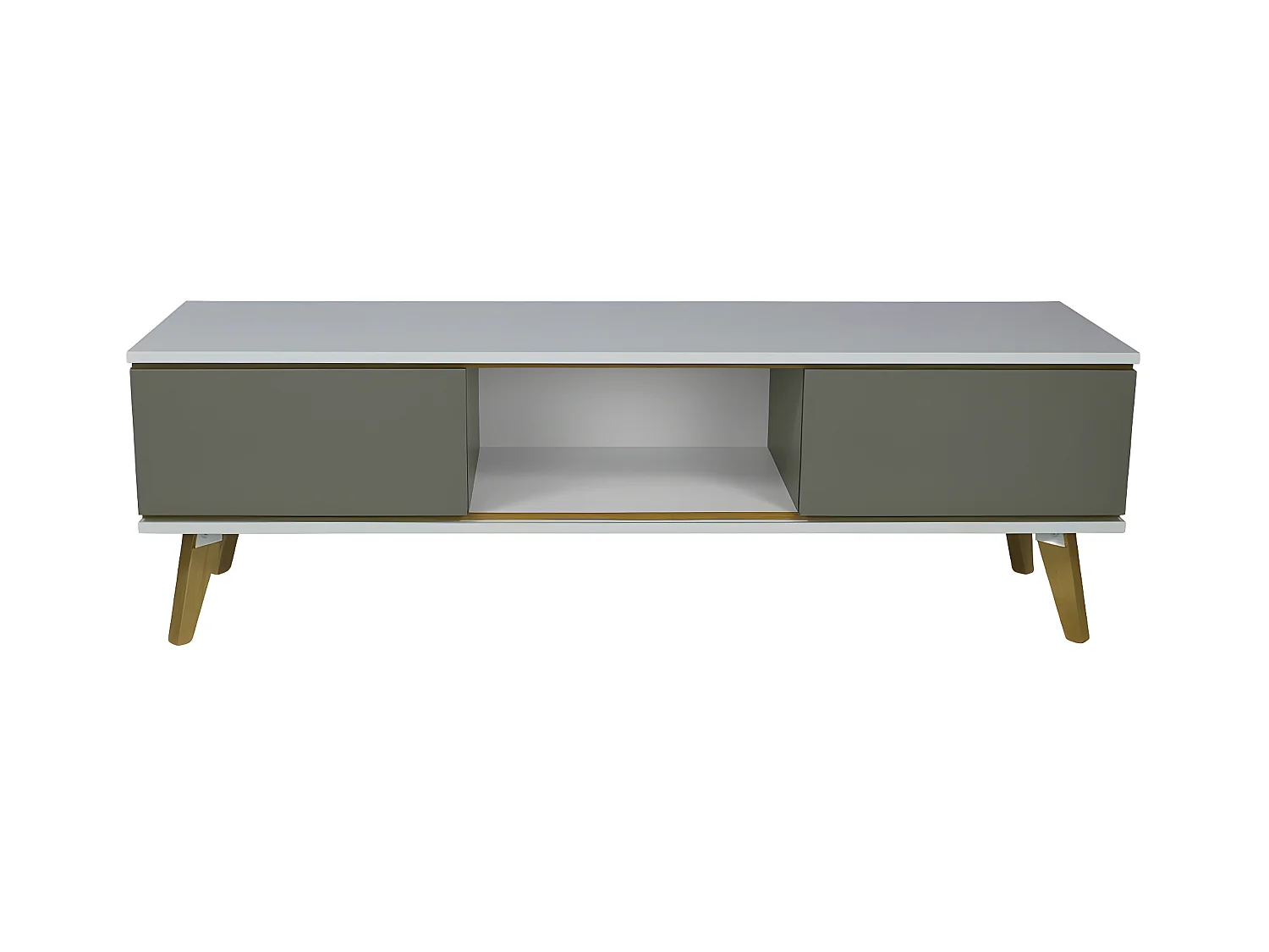 Commode TV grise JORGEN / largeur 160 cm