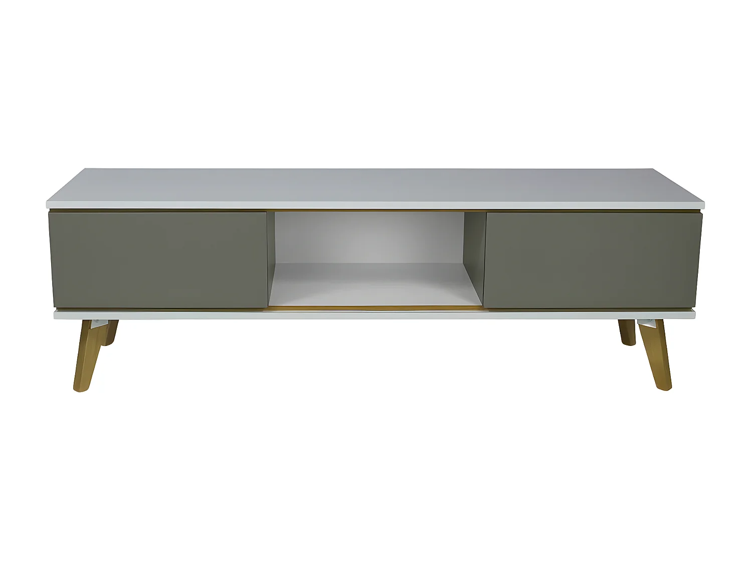 Commode TV grise JORGEN / largeur 160 cm