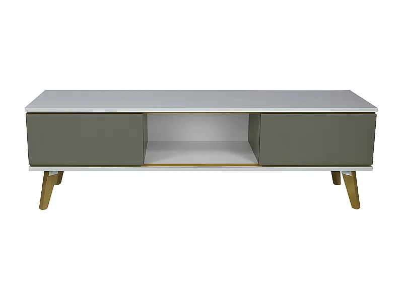 Commode TV grise JORGEN / largeur 160 cm