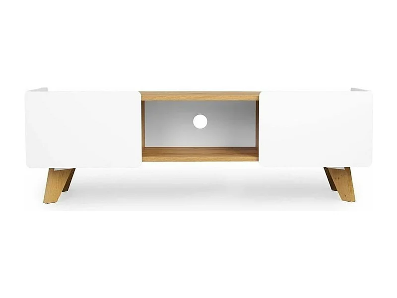 Szafka RTV LETT 135 biała/dąb