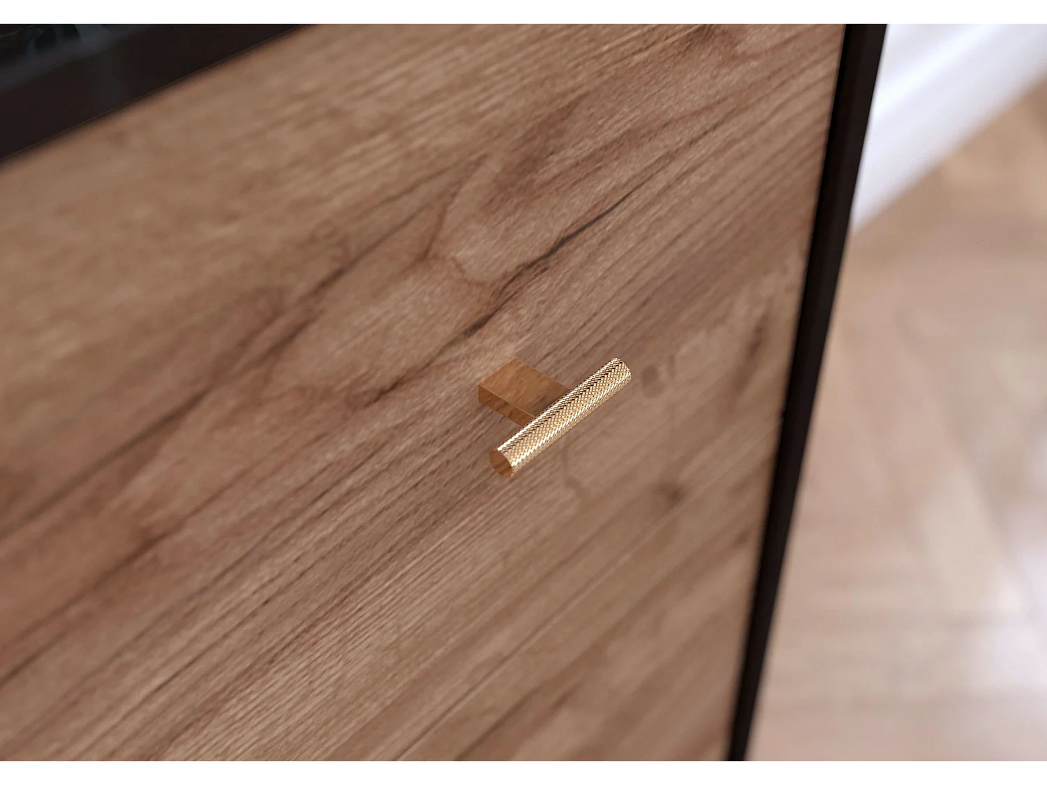 Komoda MAUD 160 czarna/dąb