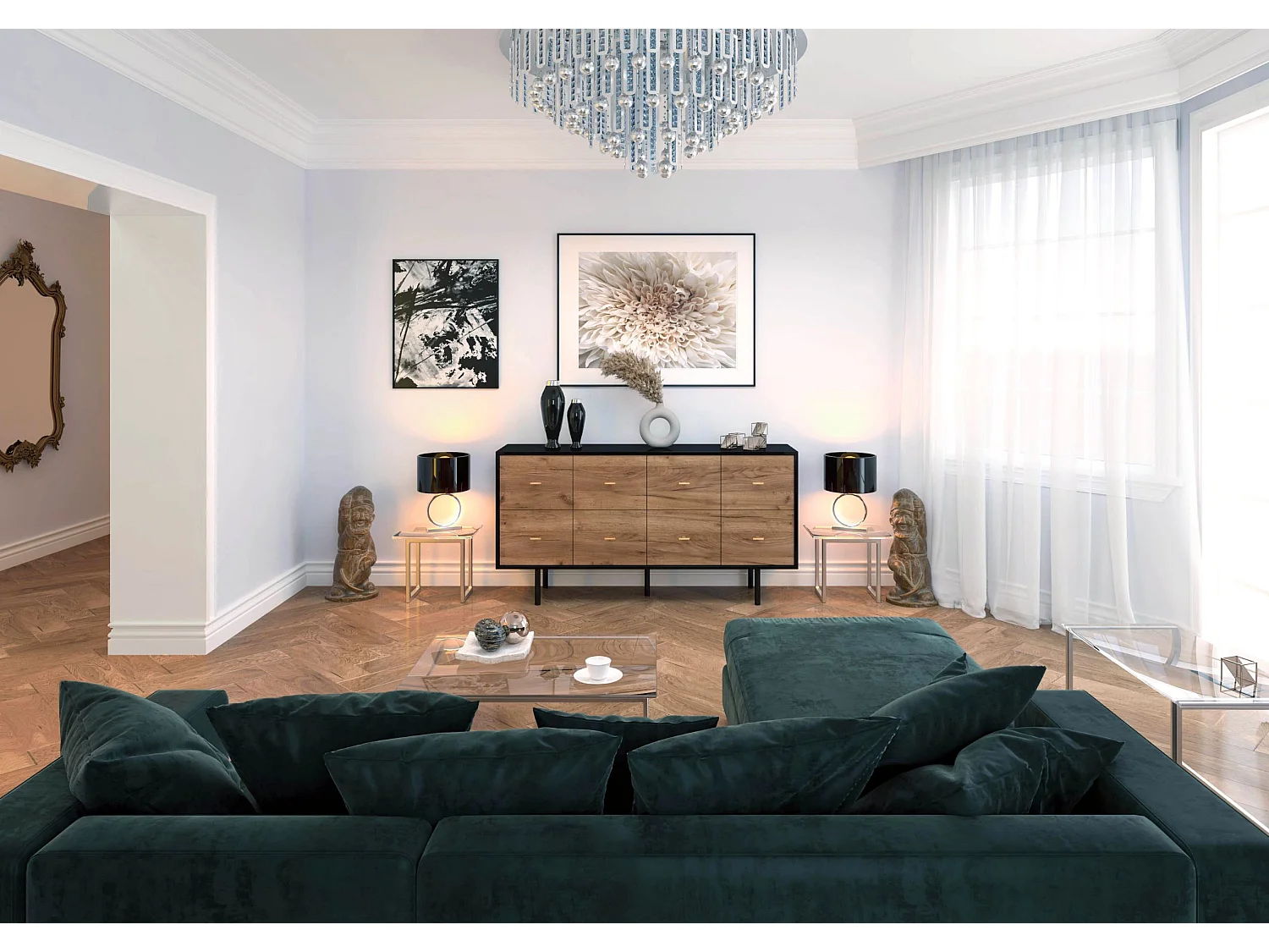 Buffet élégante MAUD / largeur 163 cm