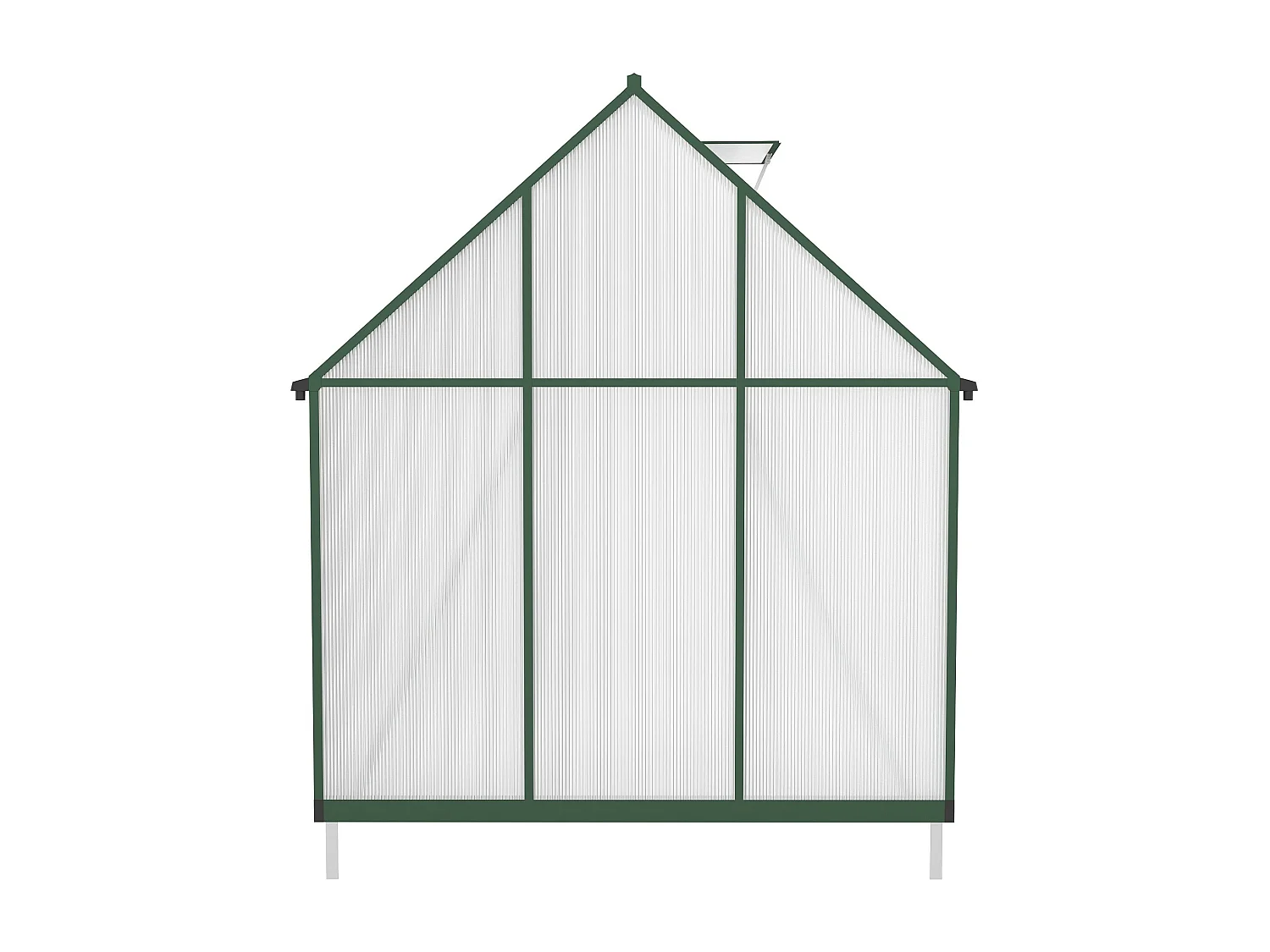 Serre de jardin en polycarbonate et aluminium - 4 m² - Vert - ASTELIA