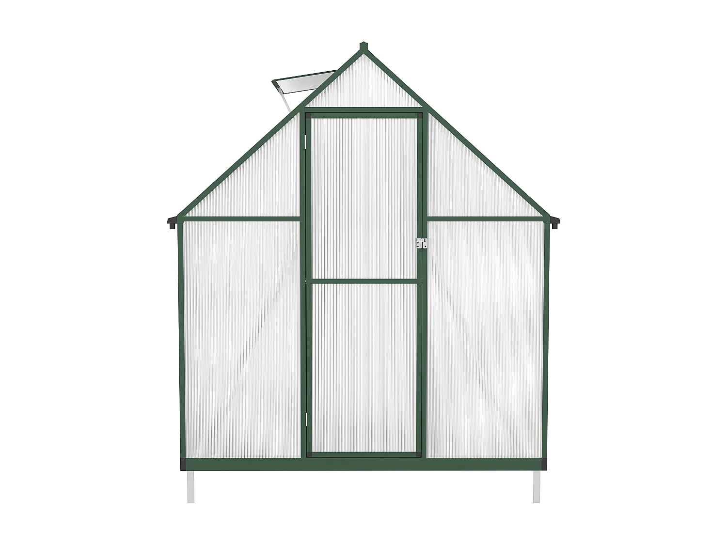 Tuinkas van polycarbonaat en aluminium - 6 m² - Groen - ASTELIA