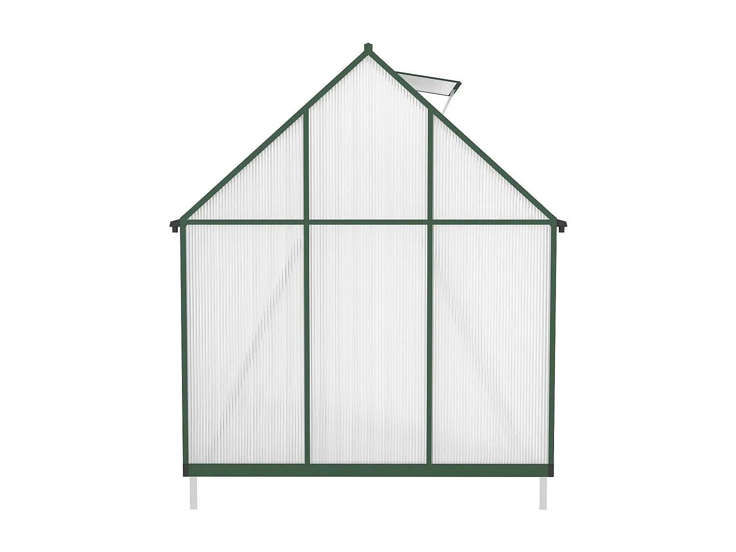 Tuinkas van polycarbonaat en aluminium - 6 m² - Groen - ASTELIA