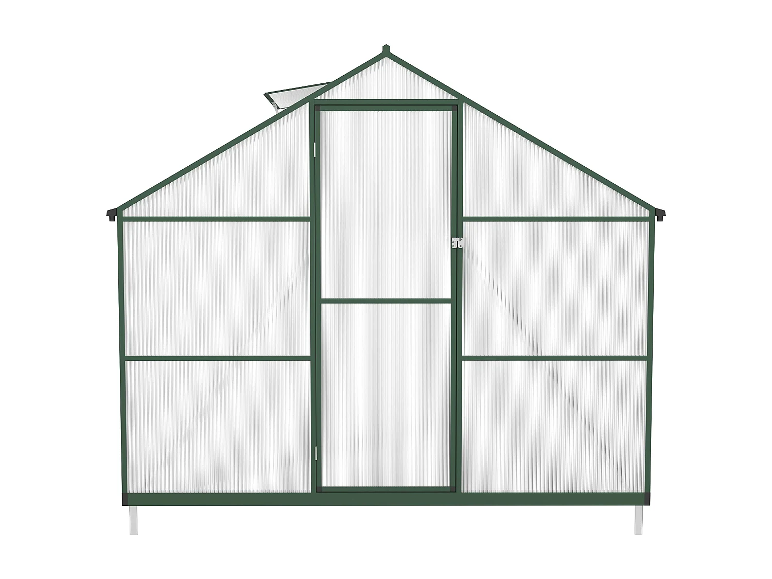 Tuinkas van polycarbonaat en aluminium - 7,48 m² - Groen - ASTELIA