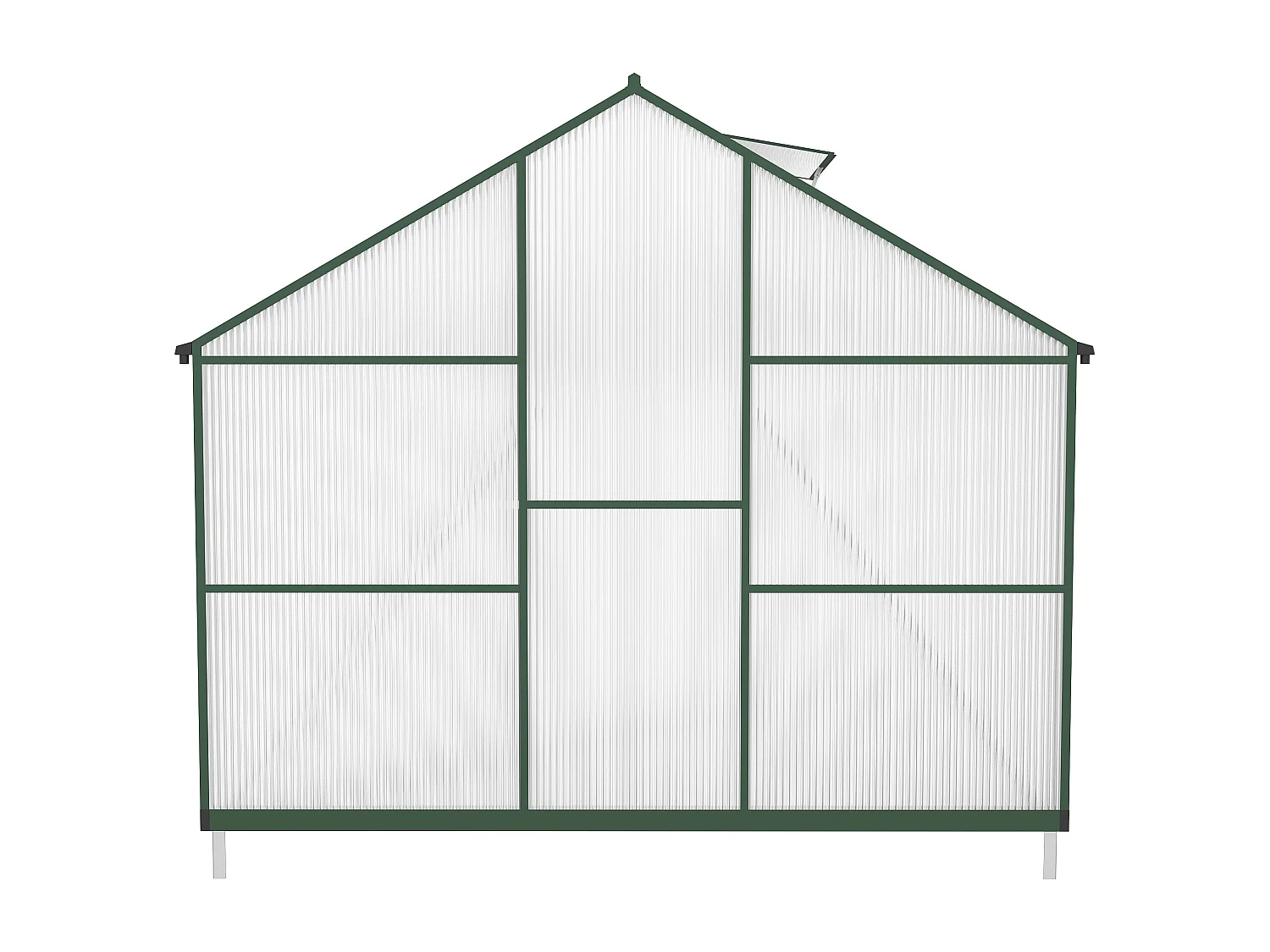 Tuinkas van polycarbonaat en aluminium - 7,48 m² - Groen - ASTELIA