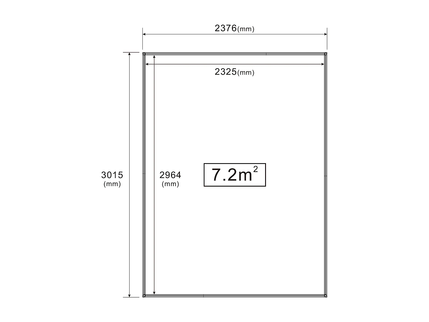 Tuinkas van polycarbonaat en aluminium - 7,48 m² - Groen - ASTELIA