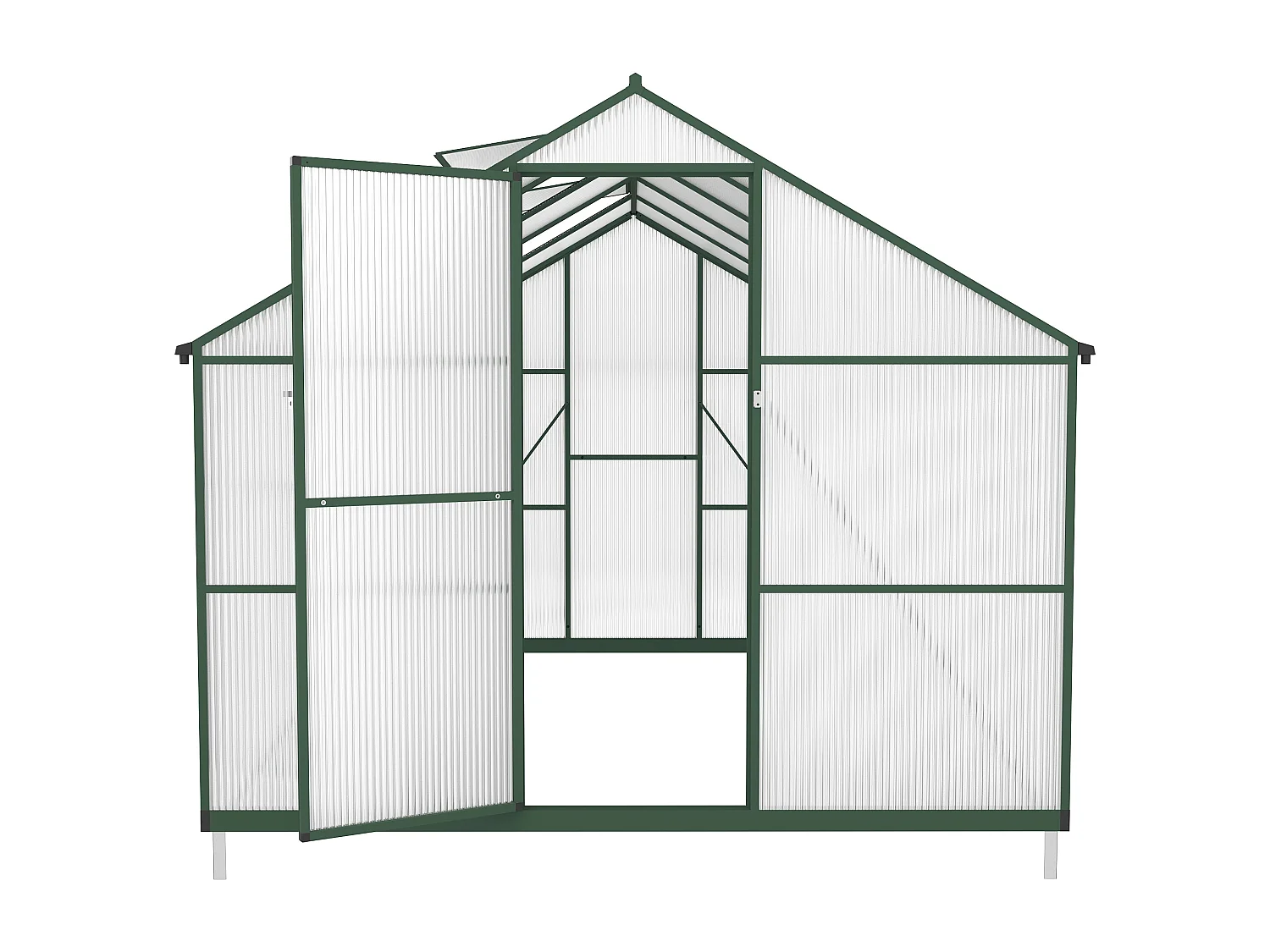 Tuinkas van polycarbonaat en aluminium - 7,48 m² - Groen - ASTELIA