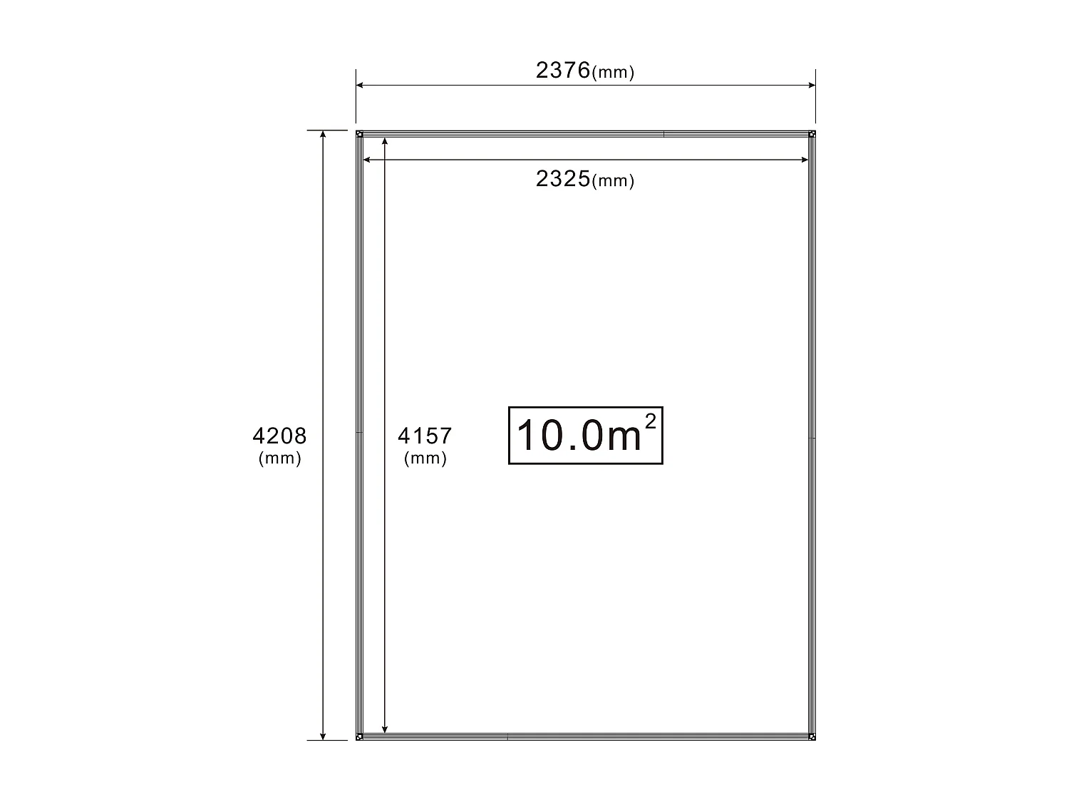 Tuinkas van polycarbonaat en aluminium - 10,42 m² - Groen - ASTELIA