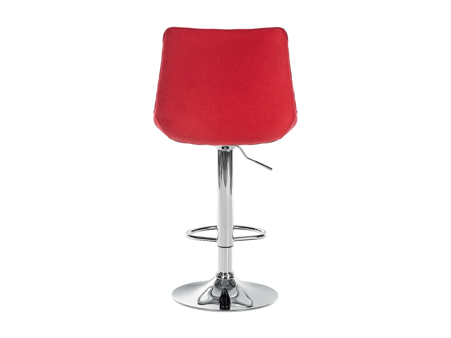 Tabouret de bar - Tissu & Chrome - Rouge - Toni