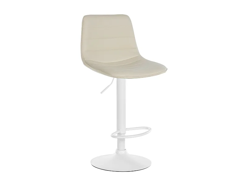 Barhocker - Kunstleder (PVC) & Metall - creme - Lex