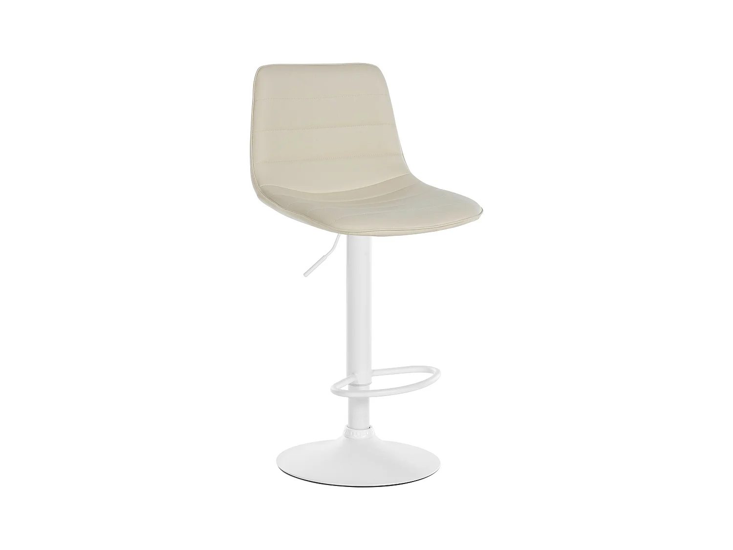 Tabouret de bar - Similicuir (PVC) & Métal - Crème - Lex