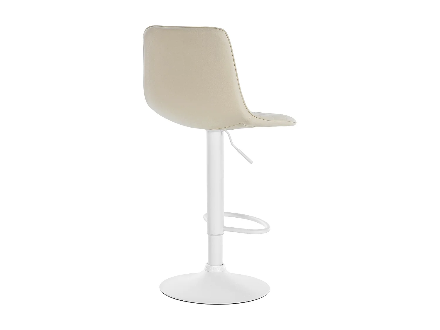 Tabouret de bar - Similicuir (PVC) & Métal - Crème - Lex