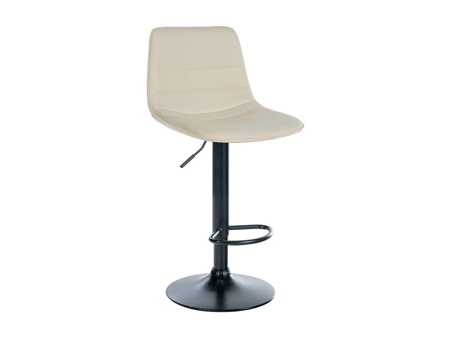 Tabouret de bar - Similicuir (PVC) & Métal - Crème - Lex