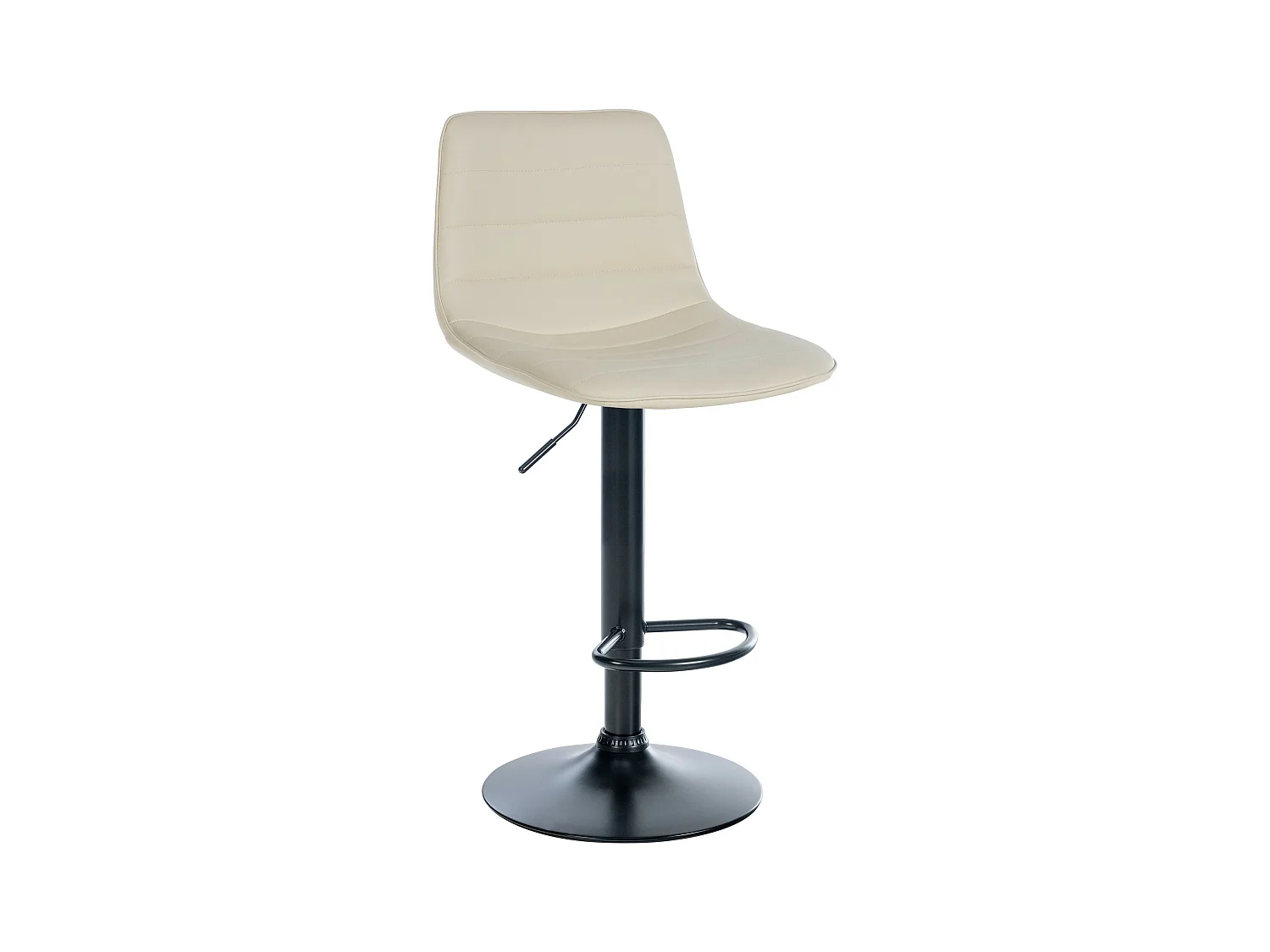 Tabouret de bar - Similicuir (PVC) & Métal - Crème - Lex
