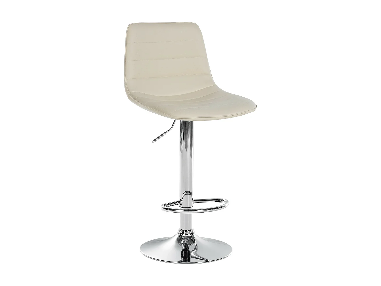 Tabouret de bar - Similicuir (PVC) & Métal - Crème - Lex